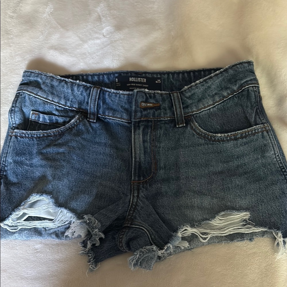 hollister lo rise denim shorts